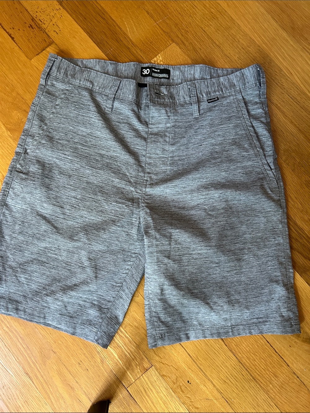 Hurley Men's Heather Gray Flat Front Shorts
